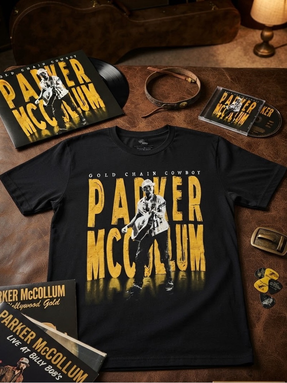 Parker McCollum "Gold Chain Cowboy" Tour T-Shirt – Size XL